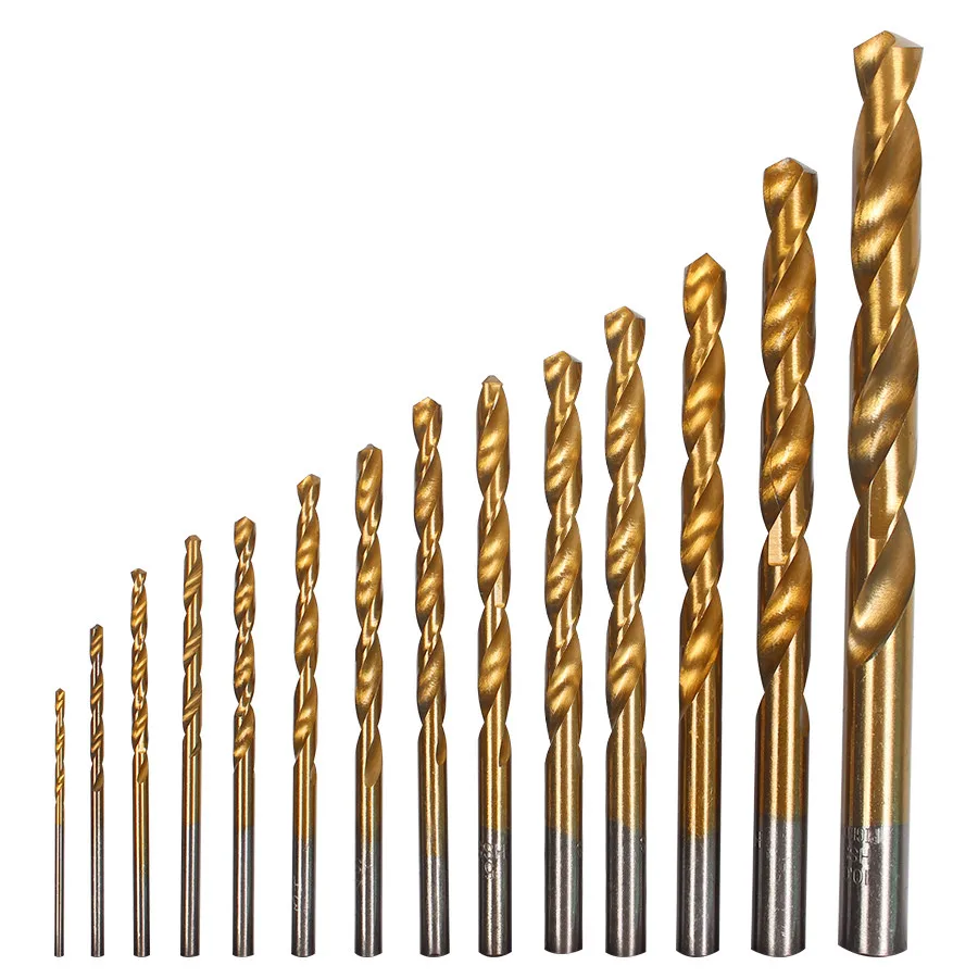 

Fixmee 1.5mm - 10mm 99 Pieces/set Titanium Coated HSS High Speed Steel Twist Drill Bit Tool