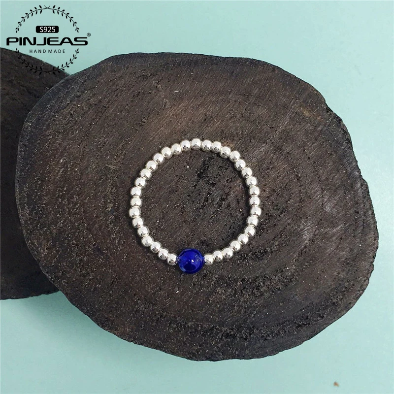 Кольцо с бусинами PINJEAS бусины из голубого песчаника ручной работы