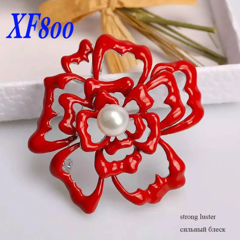 XF800 жемчужная брошь бижутерия с пресноводным жемчугом большие броши брендовые