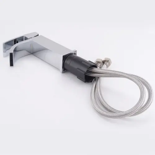 Смеситель для раковины в ванной комнате однорычажный черный смеситель