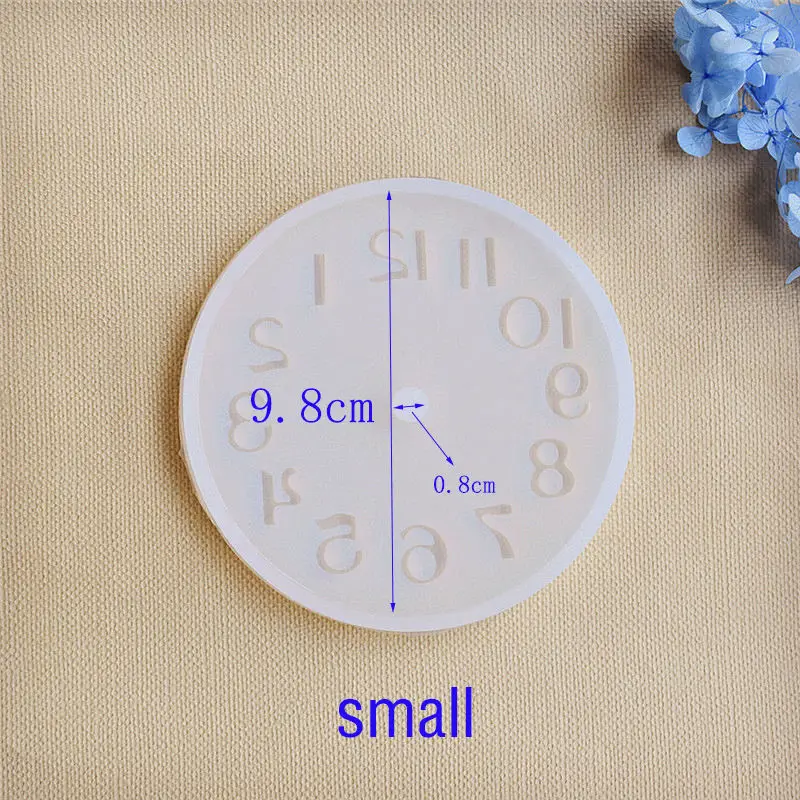 small Arabic numeral Силиконовые формы 9,8 см маленькие часы смолы Силиконовые формы ручной работы DIY эпоксидная смола для изготовления ювелирных изделий полимерные формы - Цвет: small Arabic numeral
