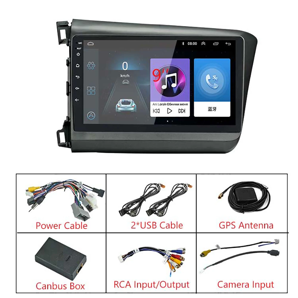 Автомагнитола 2 din Android 8 1 ГБ + 16 сенсорный экран 9 дюймов стерео 1024x600 GPS Bluetooth Wi Fi USB