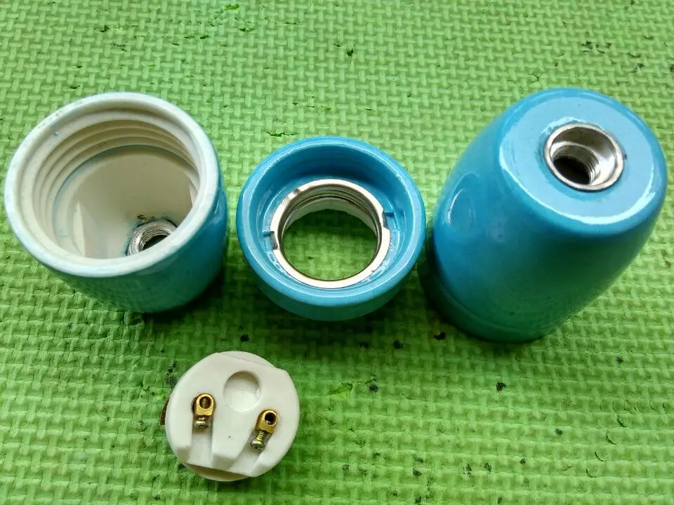 Цоколь лампы E27/E26 керамика и фарфор цветной глазурь держатель керамический