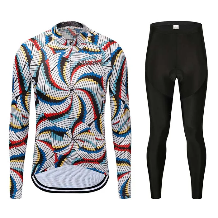 jersey and pants Зимний термо флисовый Велосипеды Джерси комплект для мужчин pro team mtb велосипеда комплект одежды с длинным велосипедов Одежда maillot одежда для занятий спортом на улице - Цвет: jersey and pants