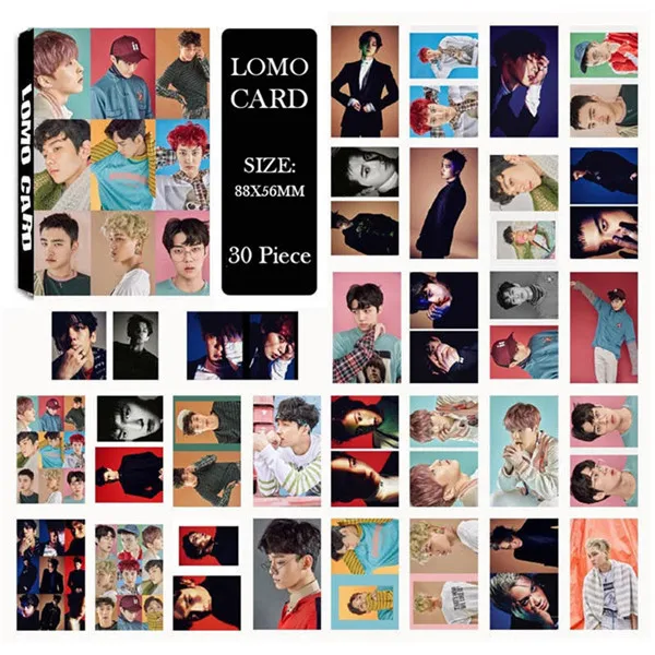 EXO 05 LOMO Card KPOP BIGBANG/EXO/BLACKPINK/GOT7/IKON/RED VELVET/SJ/NCT127/IZONE/TXT/TWICE/MONSTAX/Album Small Cards Photo Photocard - Цвет: EXO 05