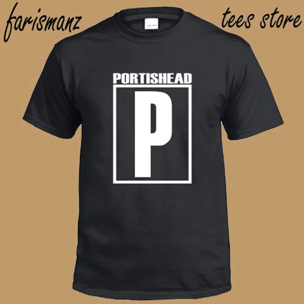 Новая мужская черная футболка с надписью Portishead английская полоса размер S до 3XL 100%