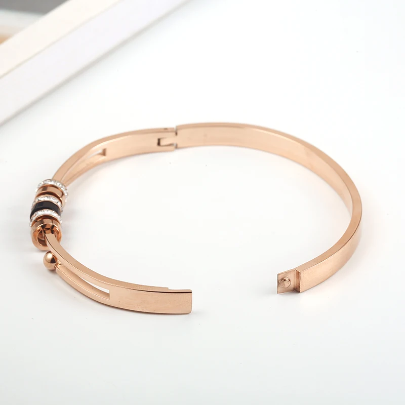 Модные съемные кольца из розового золота 6 дюймов весенние браслеты безникелевые