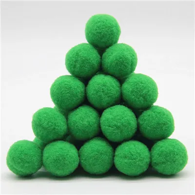 19 Green 25 мм помпон меховой шарик плюшевый ручной работы Diy Материал Раннее Обучение креативная Рождественская Домашняя вечеринка украшения «сделай сам» ремесло поставки 20 г - Цвет: 19 Green