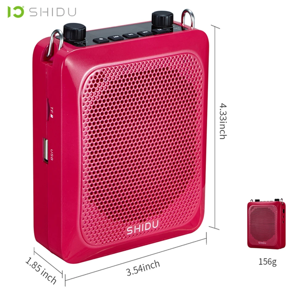 SHIDU 25 Вт ультра портативный мини аудио Bluetooth динамик USB голосовой усилитель с UHF беспроводной микрофон для учителя туристический S28