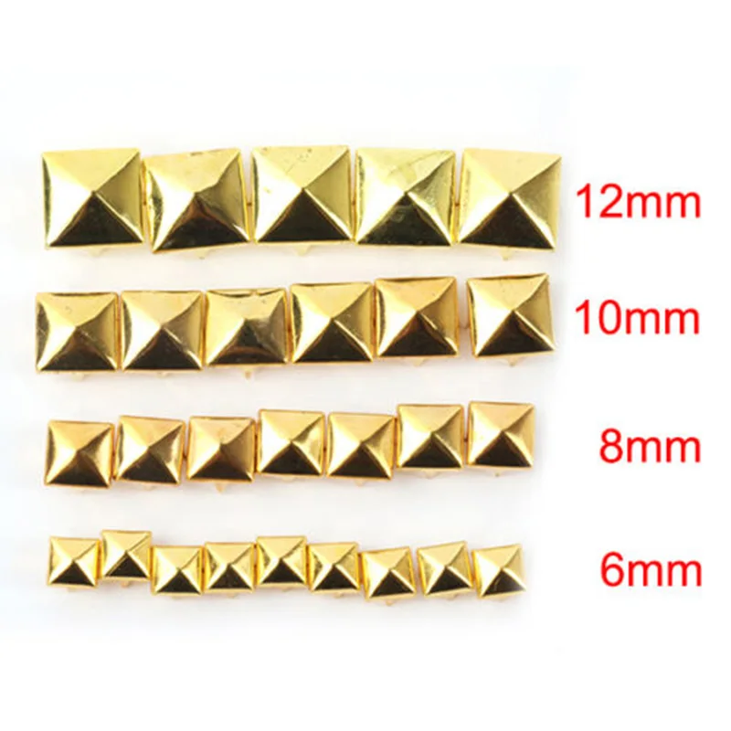 Пирамидальные штифты заклепки 100 шт. шипы насадки в стиле панк рок кожевенное