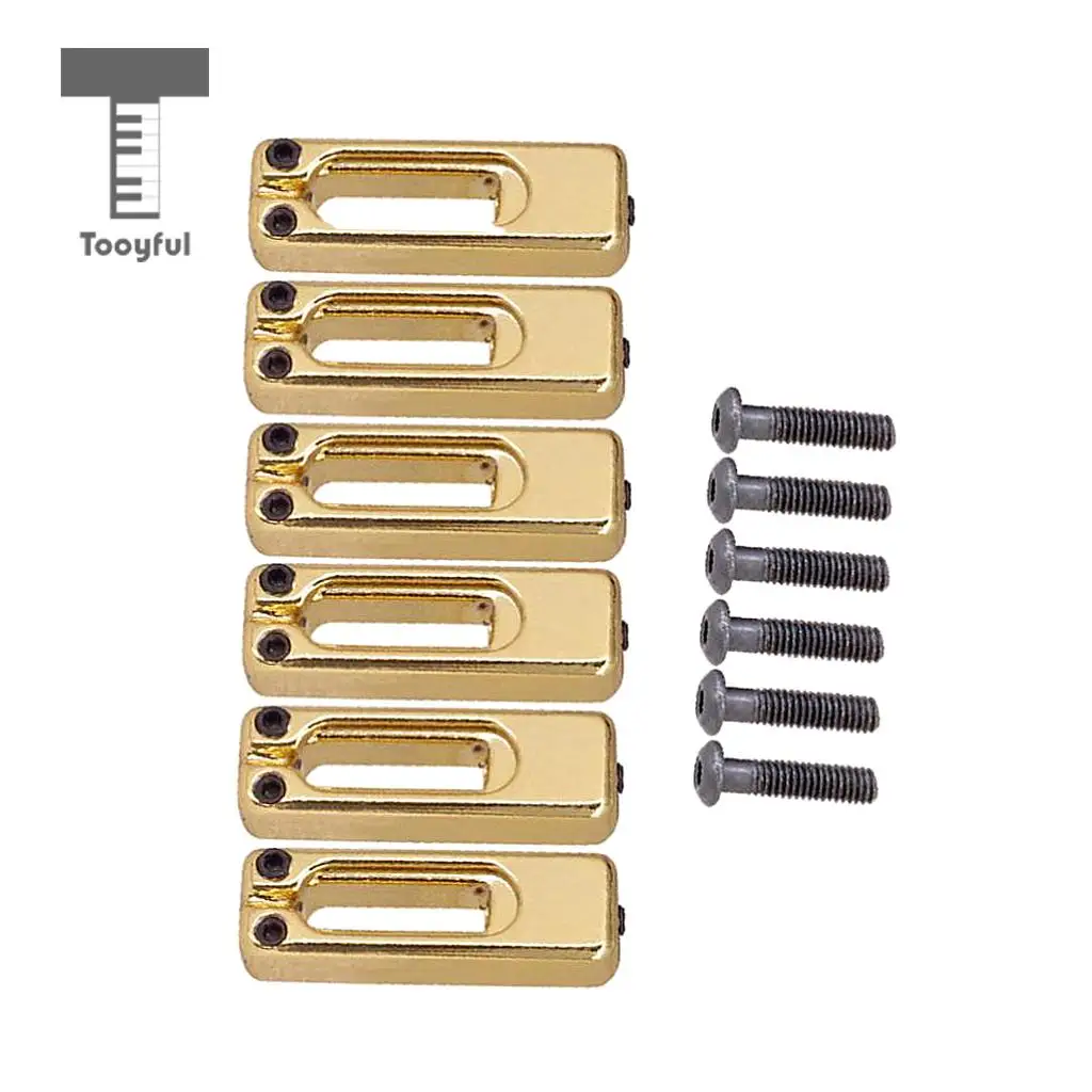 6pcs Electric Guitar Tremolo Bridge Saddles with Screws for Parts | Спорт и развлечения