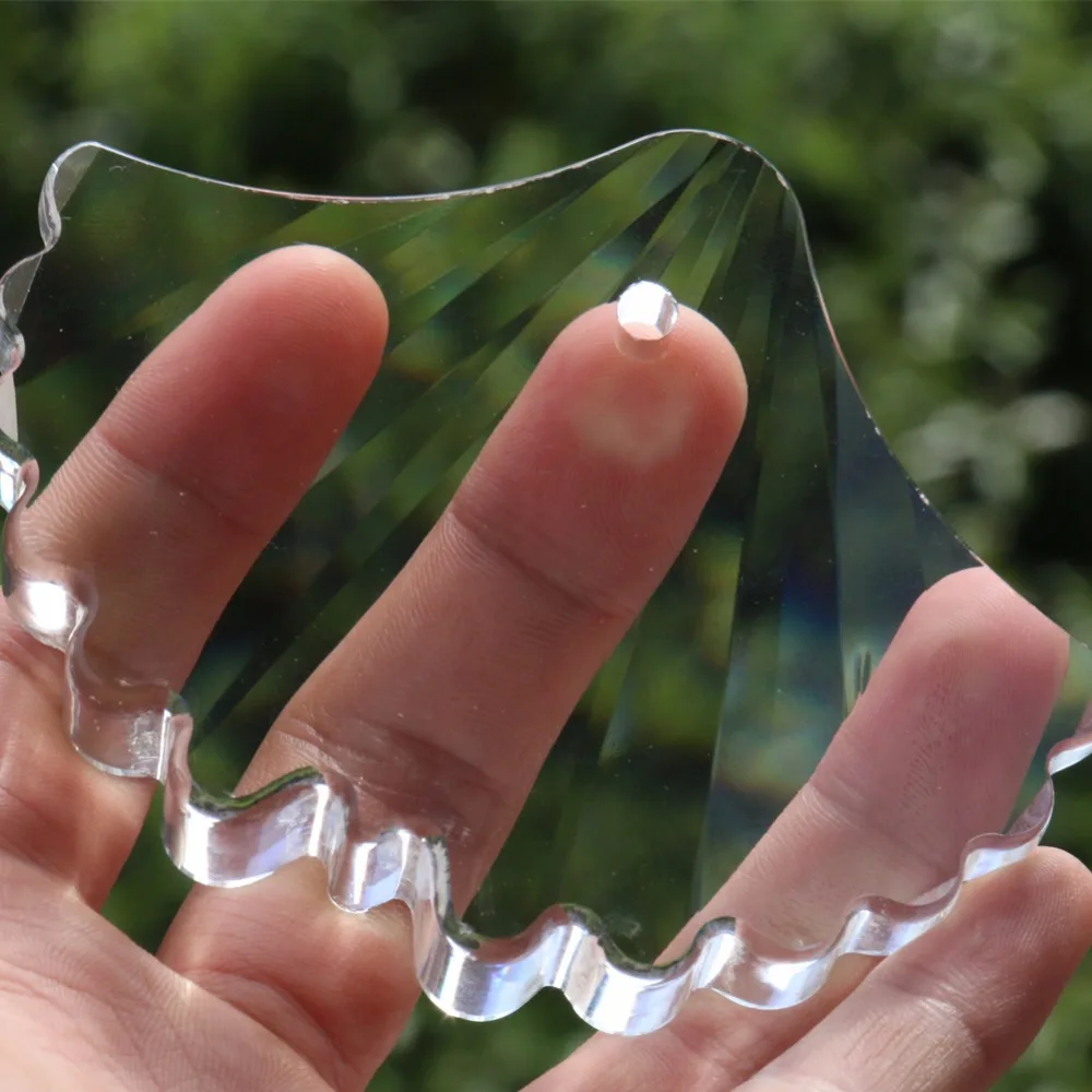 100 мм Хрустальная Призма в виде ракушки Suncatcher Люстра Подвеска орнамент стекло искусство граненый подвесной светильник часть DIY лист гинкго павлин