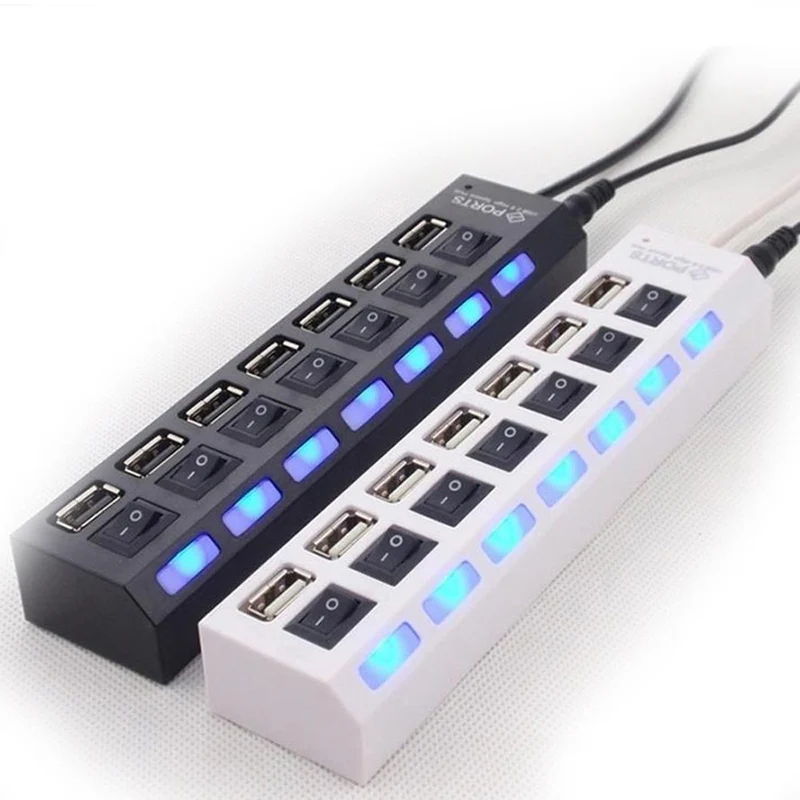 Usb адаптер с 7 портами 480 Мбит/с|USB-хабы| |
