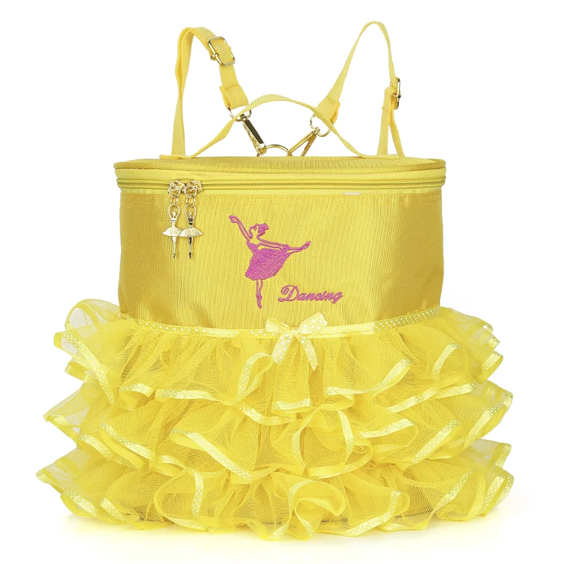Милая сумка для балета девочек вышитая Детский рюкзак с кружевом Холщовая Сумка