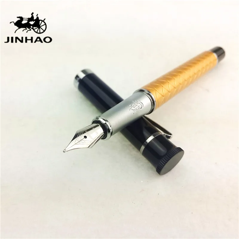 1 шт./лот Jinhao Y3 авторучка Золотое перо серебряный зажим китайский дракон Весы