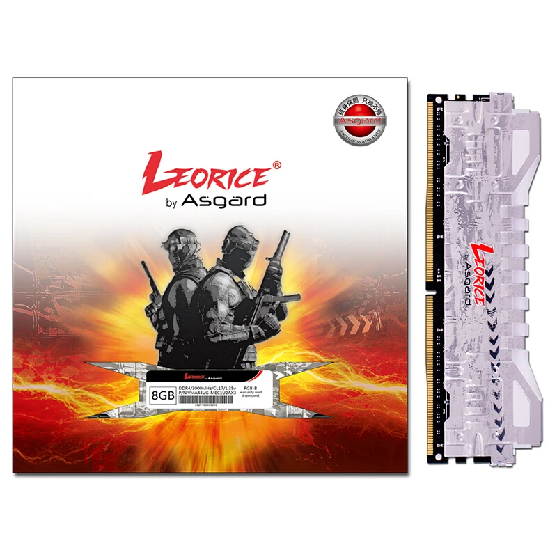 Hot selling Asgard Leorice X3 series DDR4 8gb 16gb 2400 3000mhz LED RAM for gaming desktop with high performance memoria ram | Компьютеры