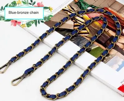 Blue-bronze chain IMIDO распродажа, ремешок на цепочке для сумки, женские сменные ремешки на плечо, сумка на ремне, мягкий кожаный аксессуар, сумка, брендовая дизайнерская STP126 - Цвет: Blue-bronze chain