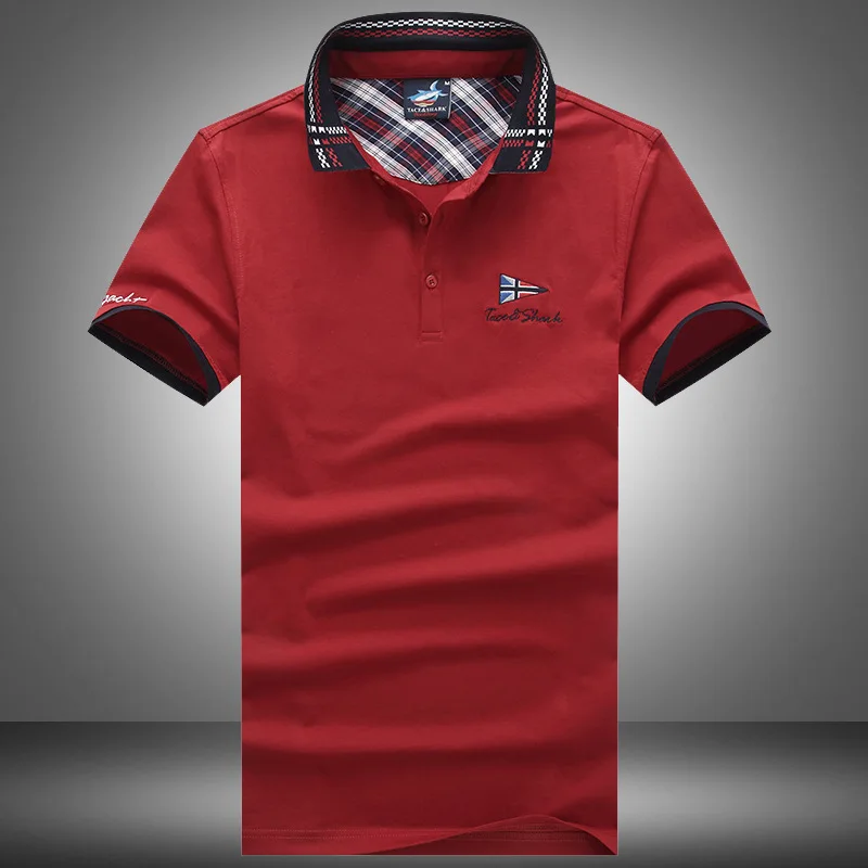 Tace& Shark брендовая одежда Camisa Masculina одежда мужская хлопковая рубашка-поло