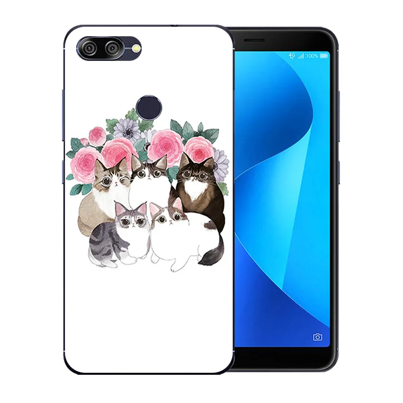 Чехол для телефона Asus ZenFone Max Plus M1 ZB570TL Тонкий чехол Luck Cat Pattern 5 7 дюймов Для Zenfone (M1)