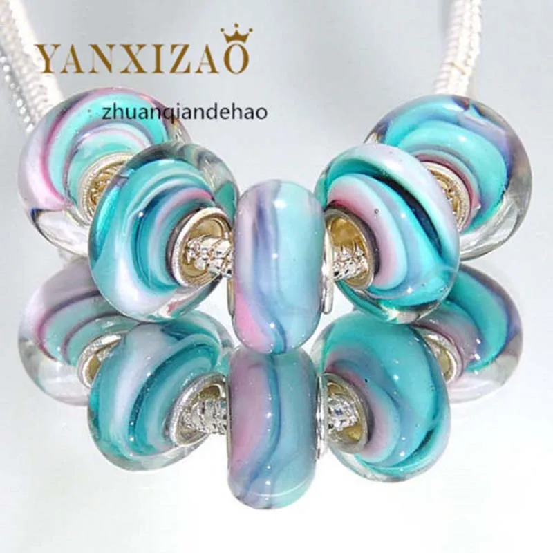 Yanxizao Fit Pandora амулеты сделай сам Серебро 925 Оригинальные подарки для женщин Lampwork