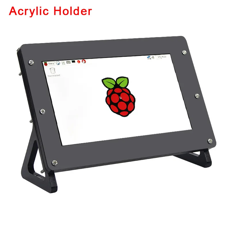 Raspberry Pi 3 7 дюймов ЖК экран акриловый держатель черный Кронштейн только для