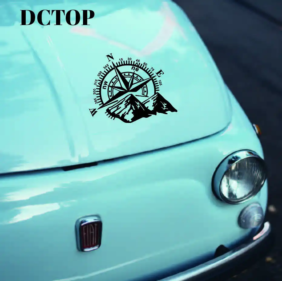 DCTOP компас с Горным капюшоном автомобильные наклейки автомобильная дверь