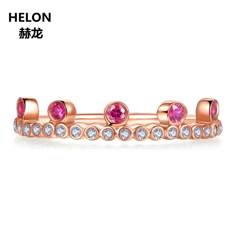 Женское Обручальное кольцо с натуральными бриллиантами 14 к розового золота