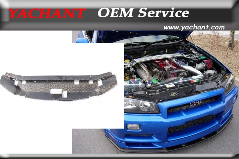 Автомобильный Стайлинг из углеродного волокна охлаждающая панель подходит для