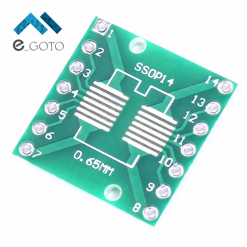 50 шт. SOP14 SSOP14 TSSOP14 к DIP14 Булавки SMD DIP адаптер 0.65 мм/1.27 мм 2.54 Шаг печатной платы