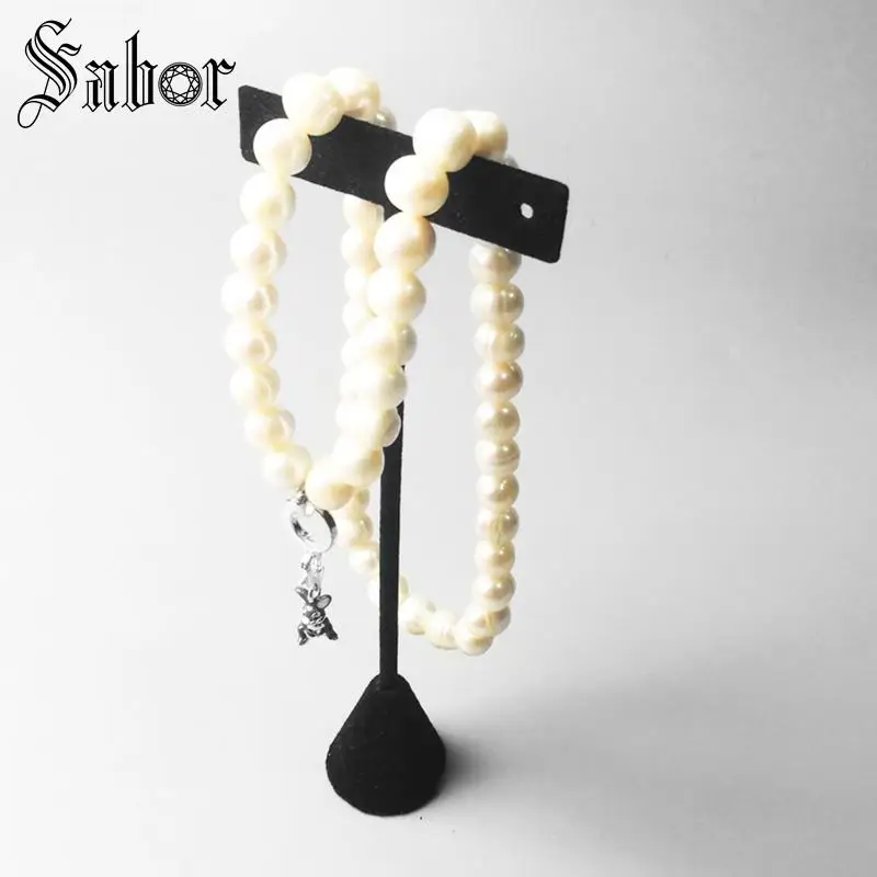 Очаровательное ожерелье из пресноводного жемчуга модное серебряное ювелирное