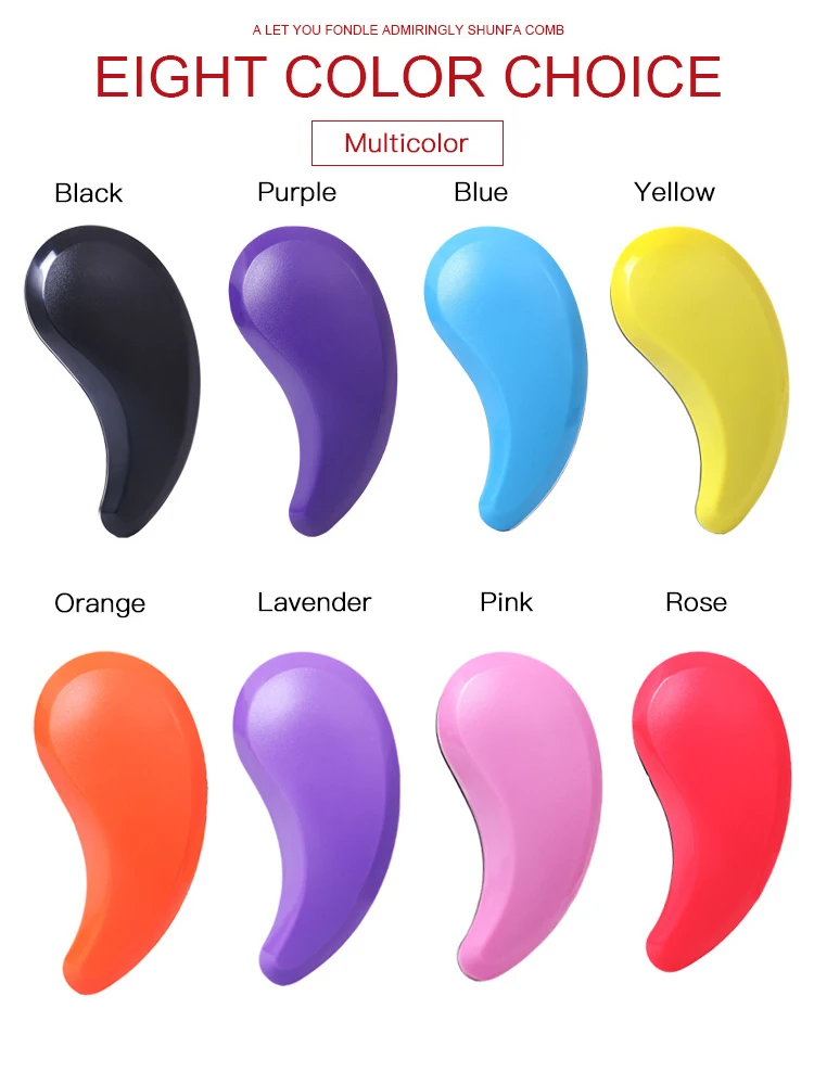 Fashion Anti-static Hair Massage Brush Comb Styling Tools Smooth Hair Combs Hairbrushes Handle for Salon Styling Women Girl Hair