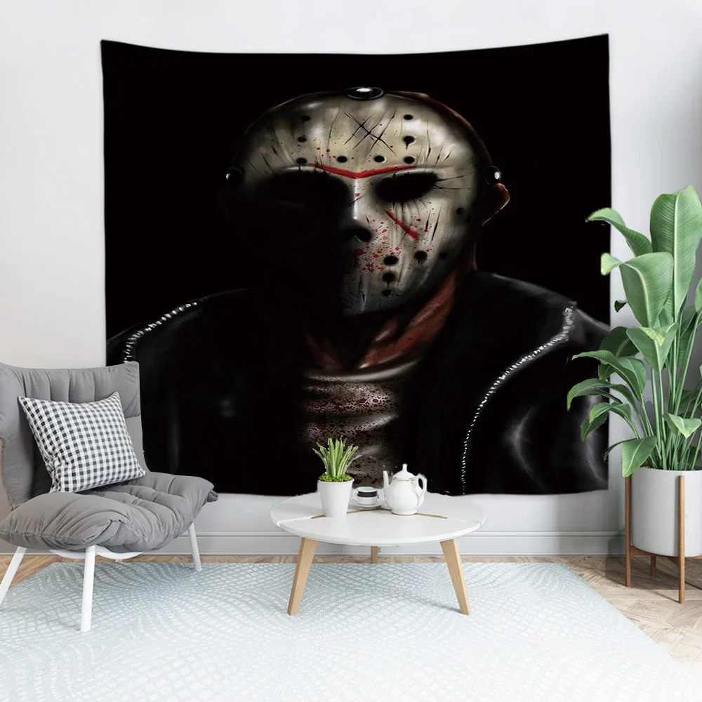 Индийский гобелен с ужасным принтом настенный подвесной клоуна полиэстеровое