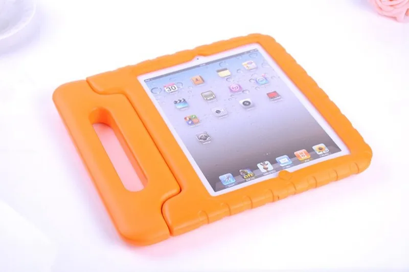 Чехол фирмы eva, ударопрочный для IPad 2, 3, 4 Чехол дети силиконовые края с Портативный ручная крышка-держатель для IPad 3 4 2 корпус безопасный Fundas