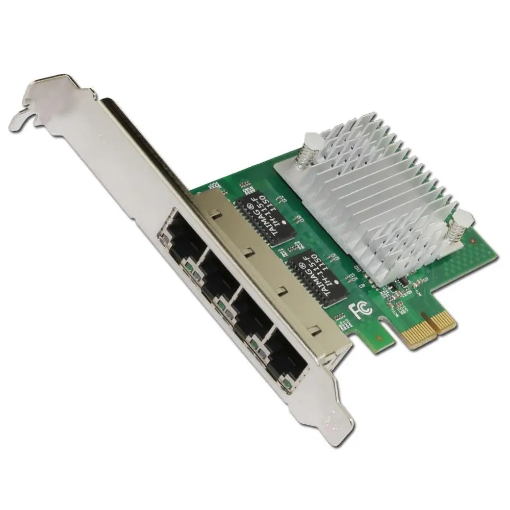 Winyao E350T4 PCI-E X1 четырехъядерный порт 10/100/1000 Мбит/с гигабитная Ethernet Сетевая карта