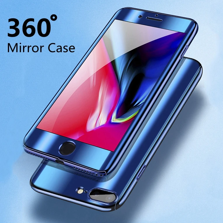 Для iphone XS MAX iphone 6 s 6s плюс 360 полная защита Зеркало чехол для iphone 7 Plus iphone X 10 чехол для Apple 8 XR Coque