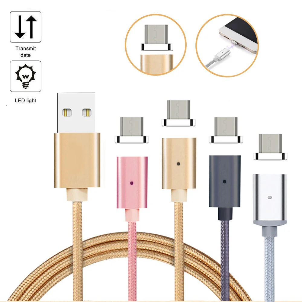 Магнитный кабель Micro USB в оплетке для быстрой зарядки адаптер синхронизации