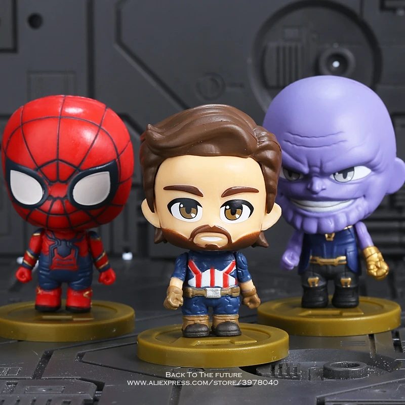 Disney Marvel Мстители Железный человек Халк танос Доктор Стрэндж 6 стиль Q версия фигурка Аниме Коллекция фигурка игрушка модель