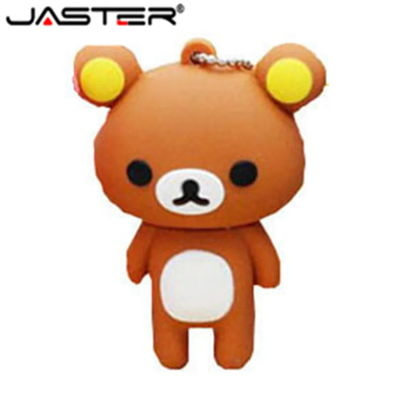 Jaster lovely флеш-накопитель Rilakkuma Медведь стиль USB флеш-накопитель ручка карта памяти U диск Флешка 4 ГБ 8 ГБ 16 ГБ 32 ГБ 64 ГБ