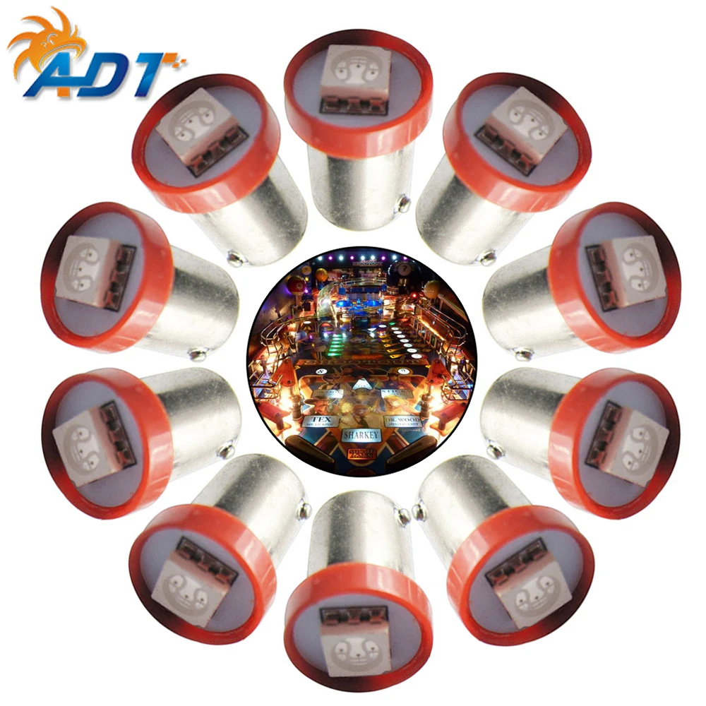 100 шт. Ba9s #44 #47 AC 6 3 в 5050smd пинбол светодиодные лампы для игра части машины не