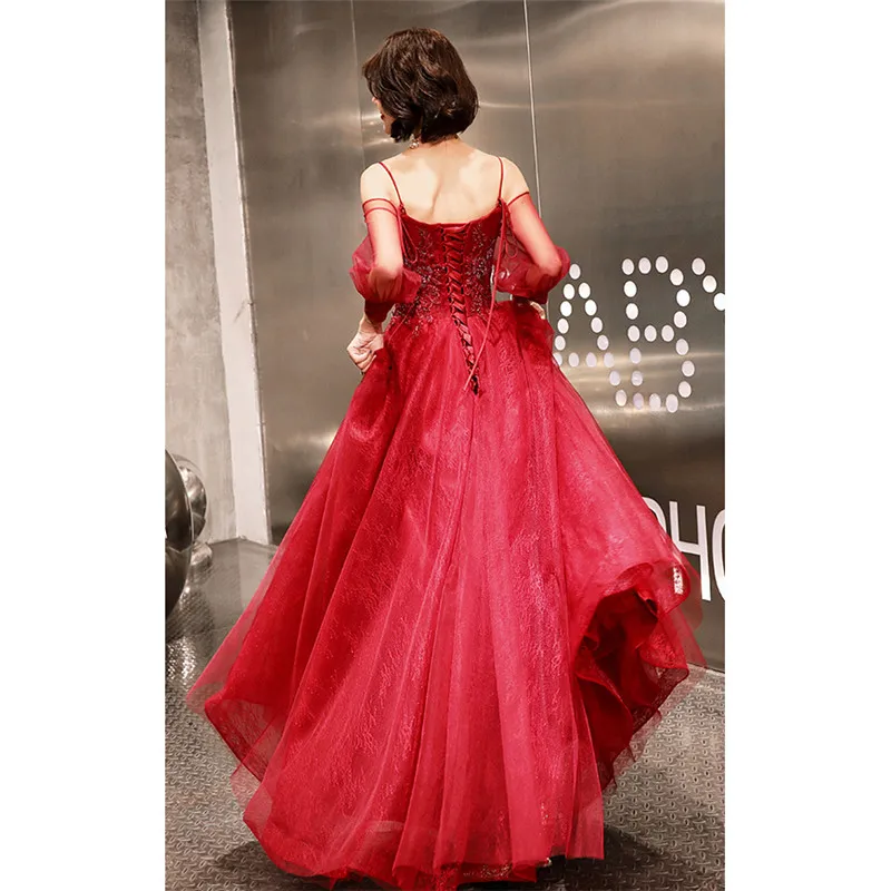 Beauty Emily Prom Dress 2019 Off Shoulder Lace Flower Beeding Tulle Long Women Party Night Vestidos de Gala Plus Size E514 | Свадьбы и