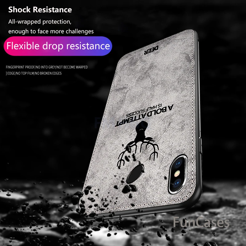 Модный тканевый объемный чехол с изображением оленя из мягкого ТПУ на магните