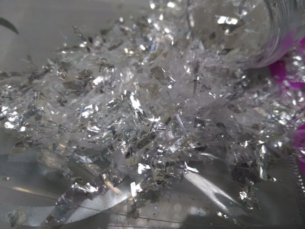 Растворимый устойчивый блеск Роскошный Сияющий белый случайный порезной