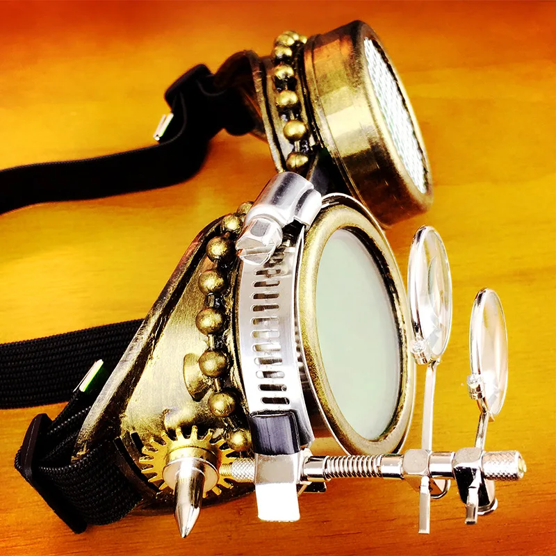 Женские/мужские винтажные очки в стиле панк промышленные стимпанк ветрозащитные