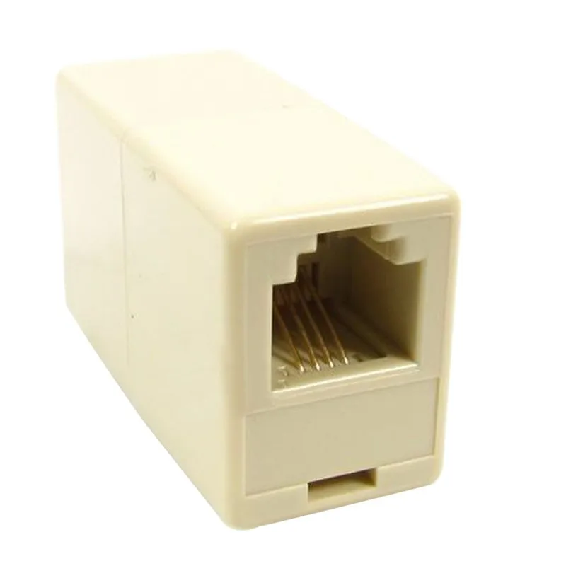 5 шт./компл. бежевый Пластик RJ11 6P4C женский/женский телефонный кабель встроенный