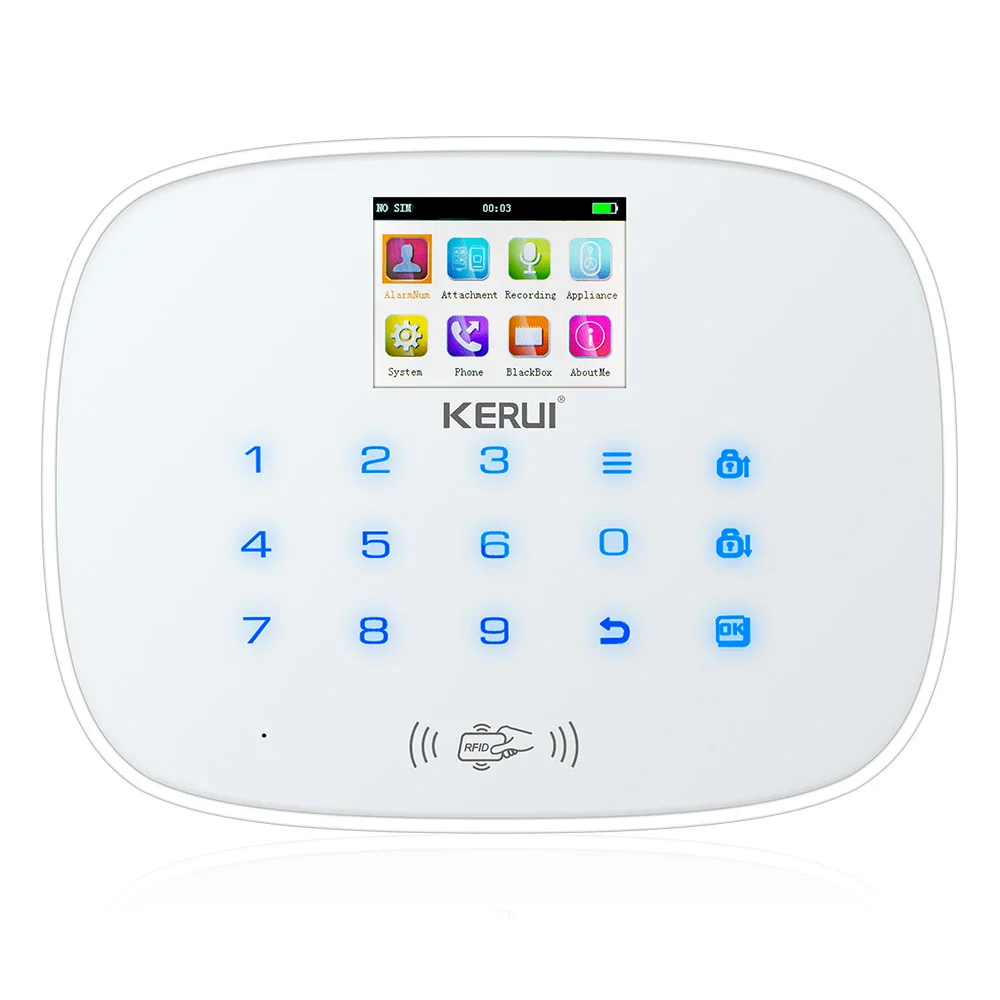 Kerui IOS приложение для Android Беспроводной GSM сигнализация Системы TFT Цвет Дисплей