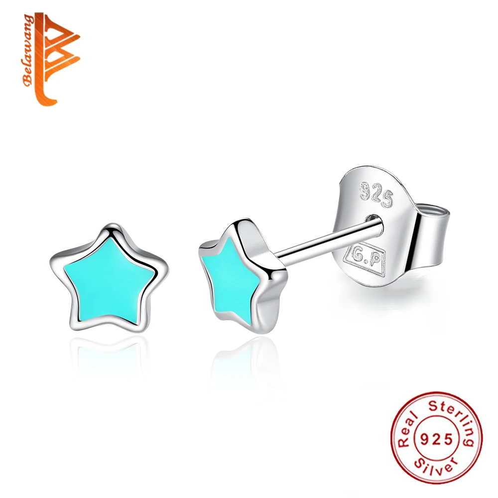 Женские серьги гвоздики из серебра 925 пробы с эмалью|heart stud earrings|stud earringsstud earrings for