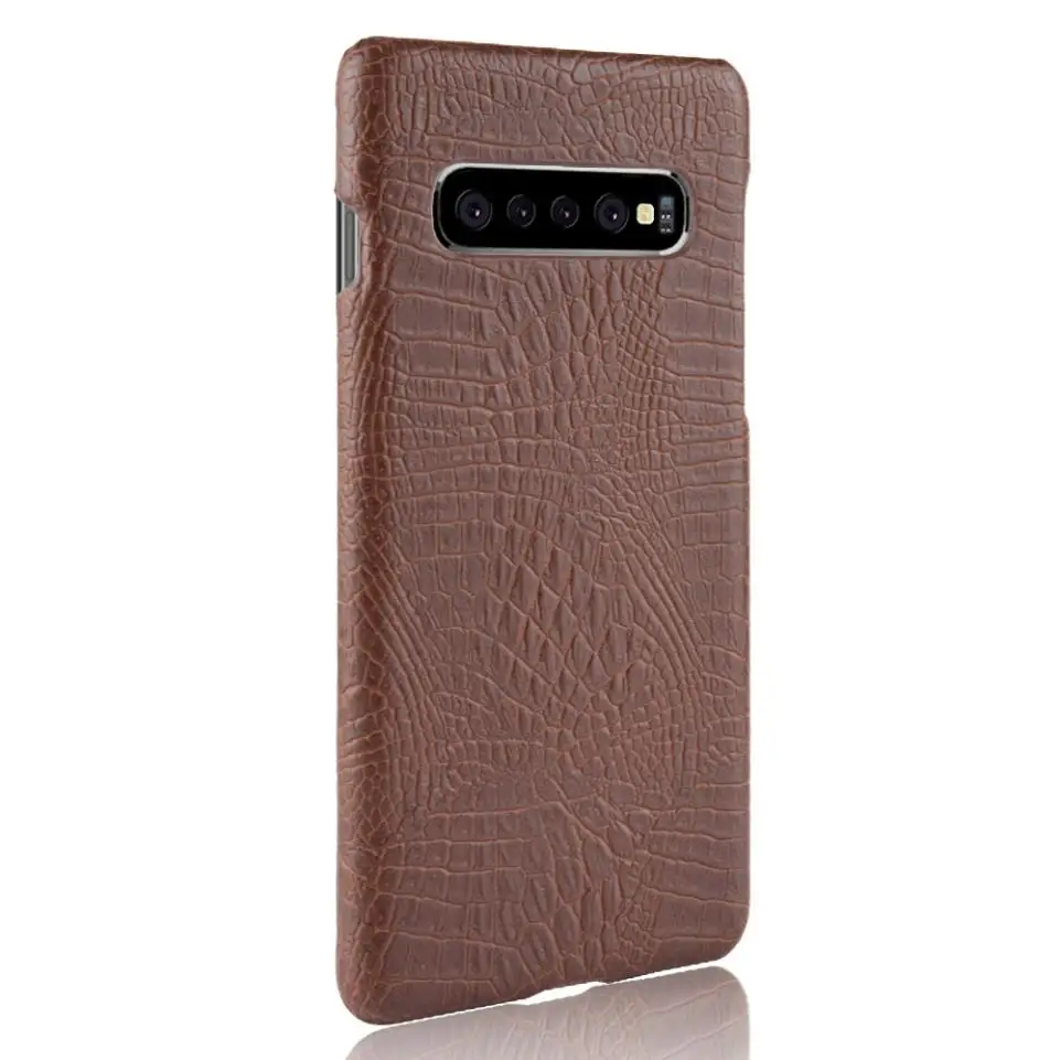Для Samsung Galaxy S10 5G чехол Роскошный Личи Крокодиловая Кожа PU текстура Жесткий ПК для