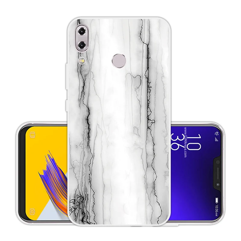for Asus Zenfone 5z ZS620KL Clear TPU Phone Fitted Stone Case 6.2&quot 5 ZE620KL Ultra Thin Silicone Shell |