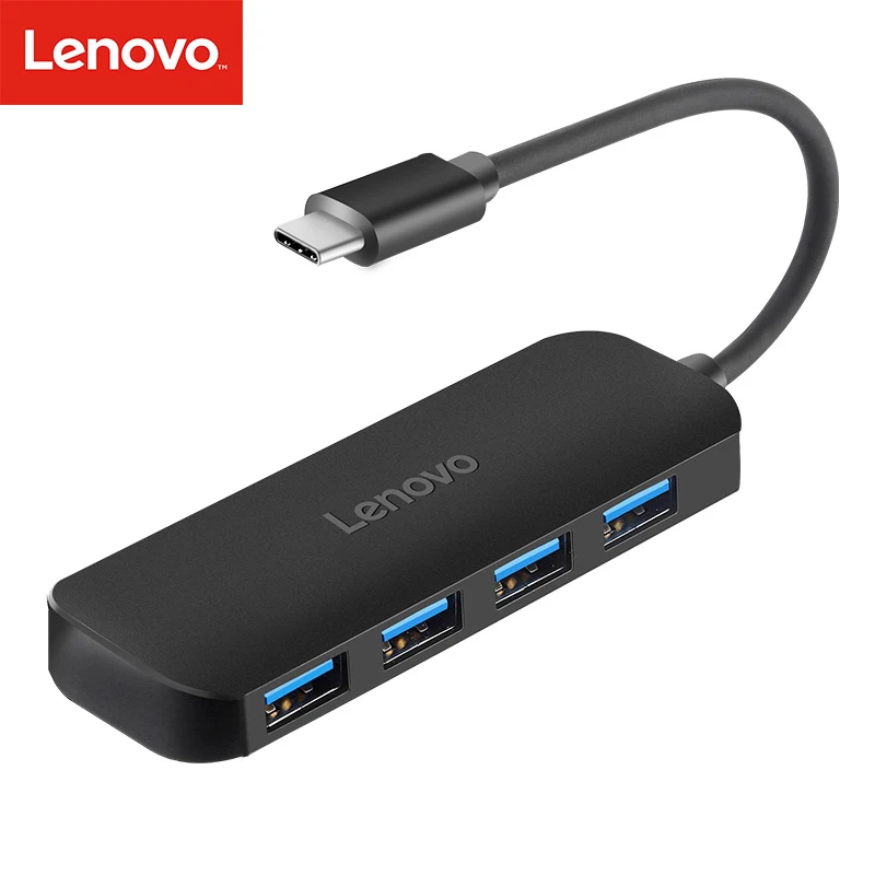 Usb концентратор Lenovo C611 USB Type C с 4 портами 5 Гбит/с 3 0 usb c для ноутбуков аксессуары