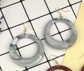 Модные Винтаж изделия личность акрил полые геометрические круглые